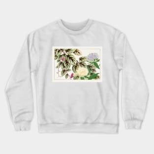 Vintage Japanese Ukiyo e Flower Woodblock art Crewneck Sweatshirt